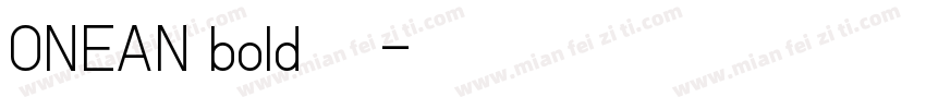 ONEAN bold字体字体转换
